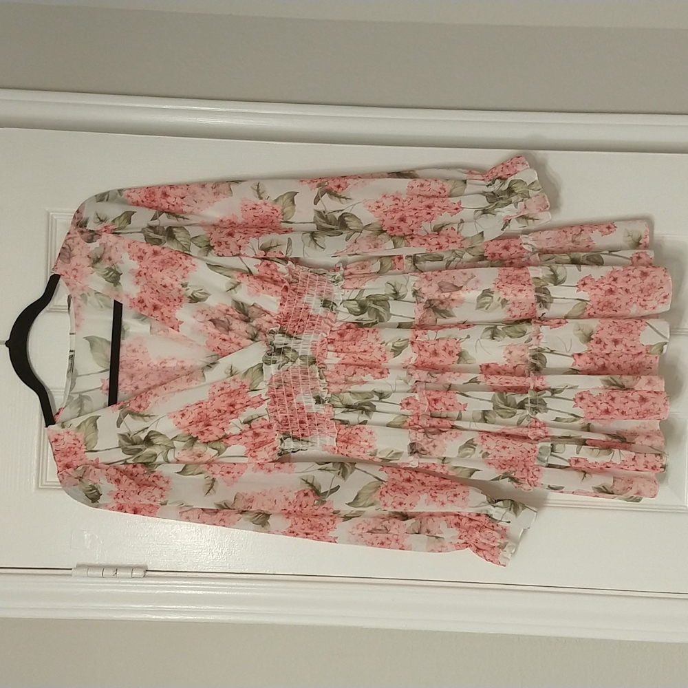 Pink flower dress